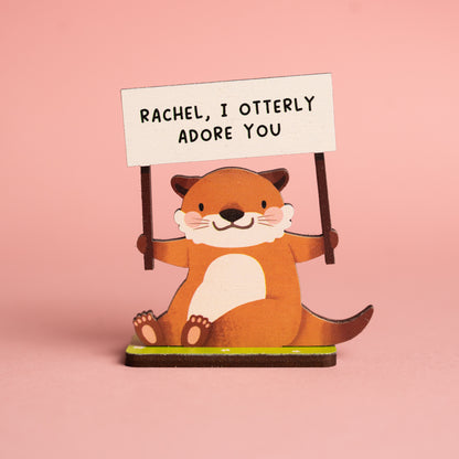 I OTTER-LY ADORE YOU MINI POP OUT CARD - PERSONALISABLE