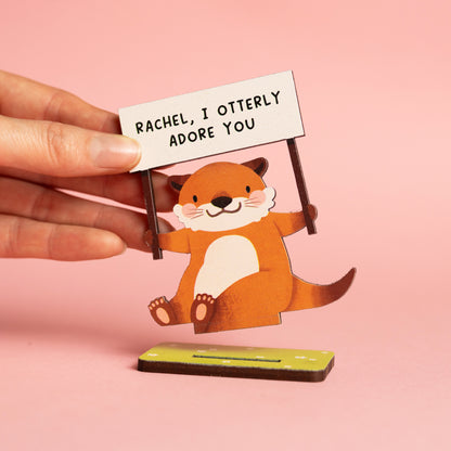 I OTTER-LY ADORE YOU MINI POP OUT CARD - PERSONALISABLE