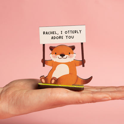 I OTTER-LY ADORE YOU MINI POP OUT CARD - PERSONALISABLE