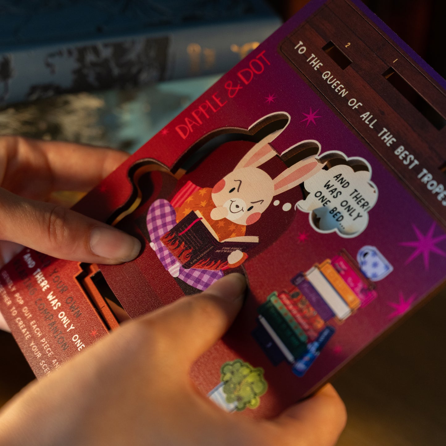 ONLY ONE BED / SLOW BURN READER POP OUT CARD - PERSONALISABLE