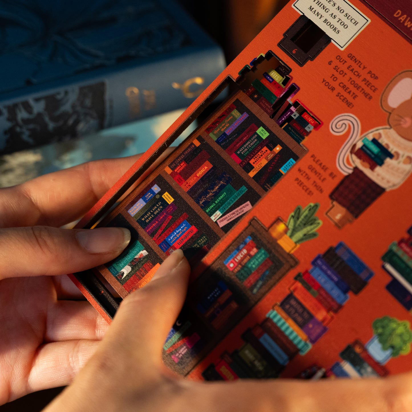 THERE'S NO SUCH THING AS TOO MANY BOOKS READER POP OUT CARD - PERSONALISABLE