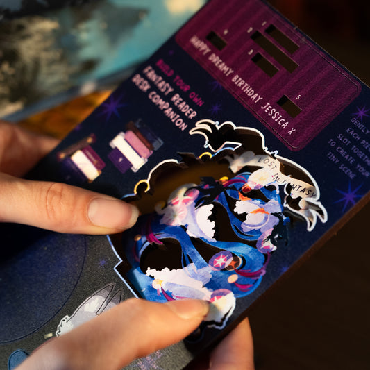 LOST IN FANTASY READER POP OUT CARD - PERSONALISABLE