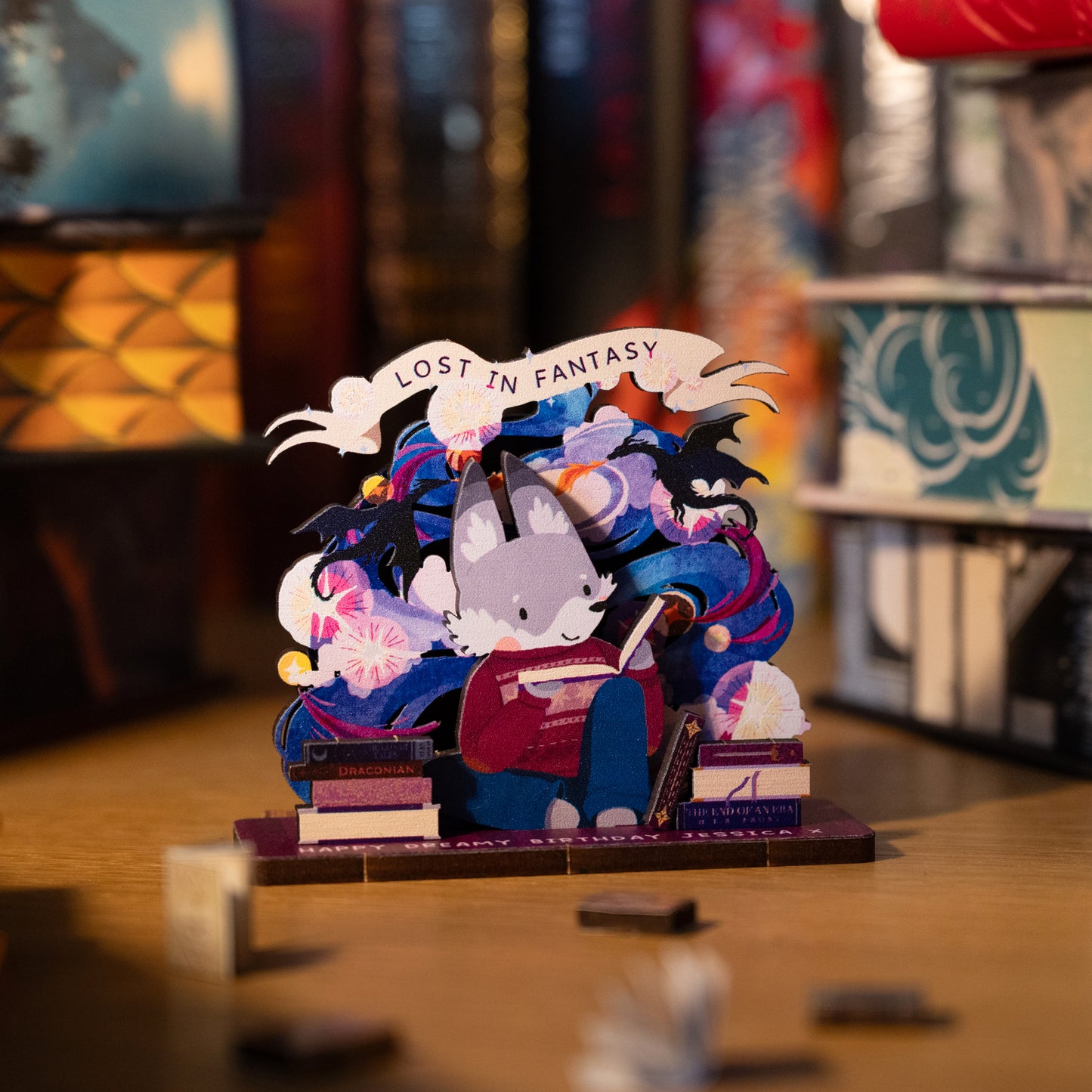 LOST IN FANTASY READER POP OUT CARD - PERSONALISABLE