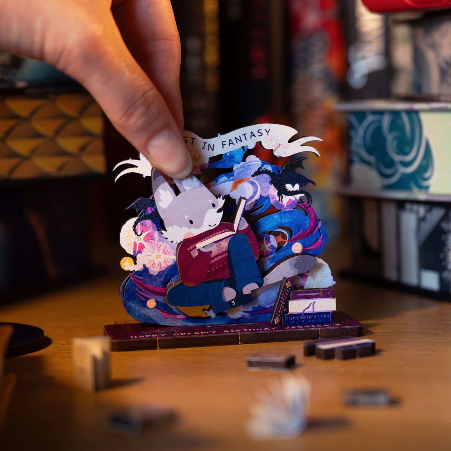 LOST IN FANTASY READER POP OUT CARD - PERSONALISABLE