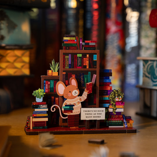 THERE'S NO SUCH THING AS TOO MANY BOOKS READER POP OUT CARD - PERSONALISABLE