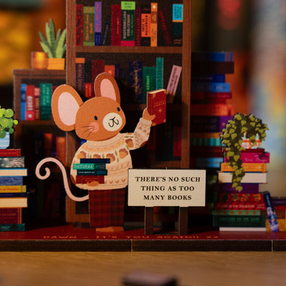 THERE'S NO SUCH THING AS TOO MANY BOOKS READER POP OUT CARD - PERSONALISABLE