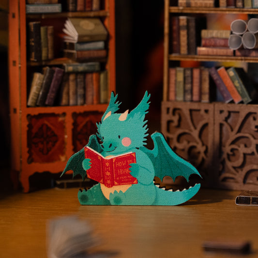 BOOK DRAGON PIN/MAGNET