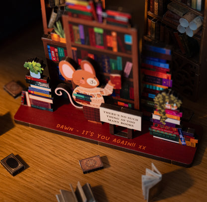 THERE'S NO SUCH THING AS TOO MANY BOOKS READER POP OUT CARD - PERSONALISABLE