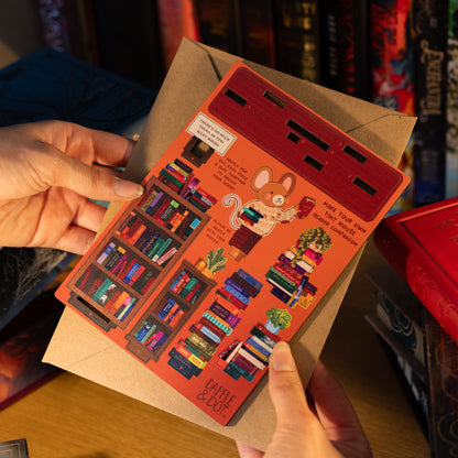 THERE'S NO SUCH THING AS TOO MANY BOOKS READER POP OUT CARD - PERSONALISABLE