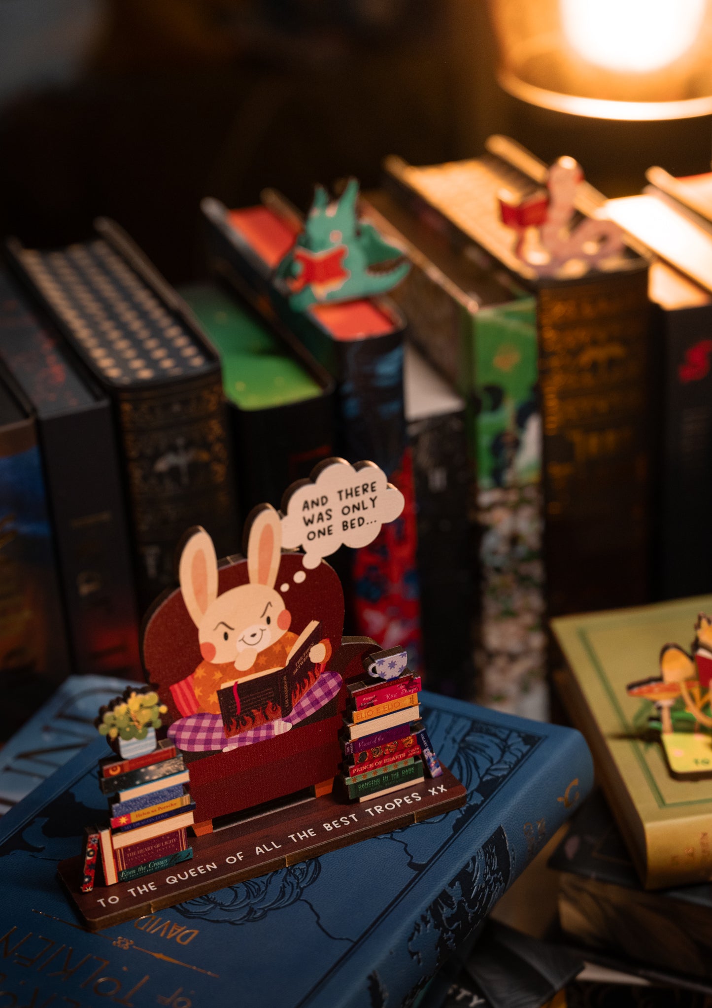 THERE'S NO SUCH THING AS TOO MANY BOOKS READER POP OUT CARD - PERSONALISABLE