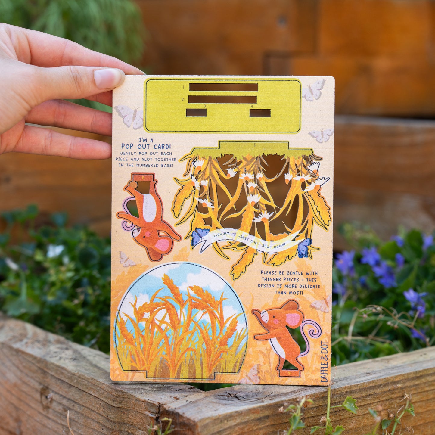 NEVER LOSE YOUR SENSE OF WHIMSY POP OUT CARD - PERSONALISABLE