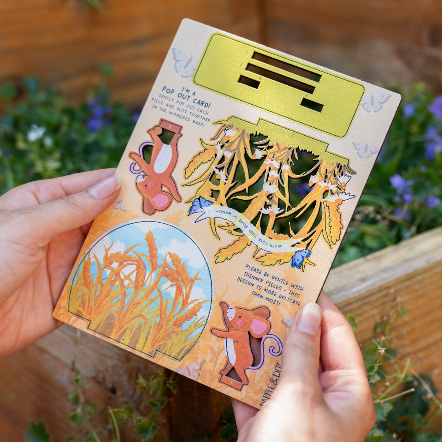NEVER LOSE YOUR SENSE OF WHIMSY POP OUT CARD - PERSONALISABLE