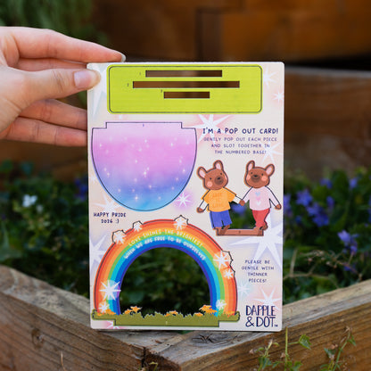 LOVE SHINES THE BRIGHTEST POP OUT CARD - PRIDE 2026 - PERSONALISABLE