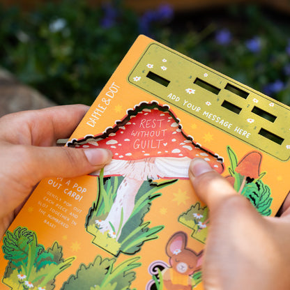 REST WITHOUT GUILT POP OUT CARD - PERSONALISABLE