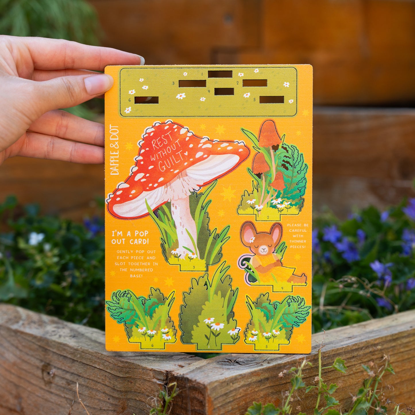 REST WITHOUT GUILT POP OUT CARD - PERSONALISABLE