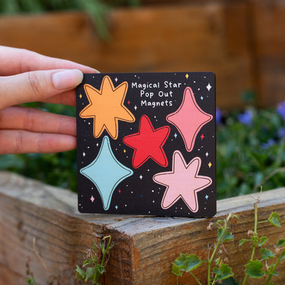 COLOURFUL STAR POP OUT MAGNETS
