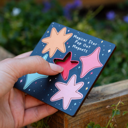 COLOURFUL STAR POP OUT MAGNETS