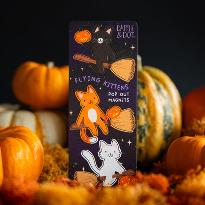FLYING KITTENS HALLOWEEN POP OUT MAGNETS