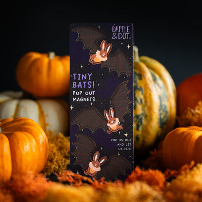 TINY BATS HALLOWEEN POP OUT MAGNETS