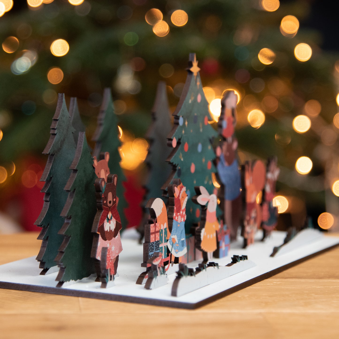 WINTER WOODLAND REUSABLE WOODEN ADVENT CALENDAR