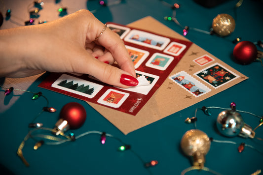 CHRISTMAS A6 STAMP STICKER SHEET