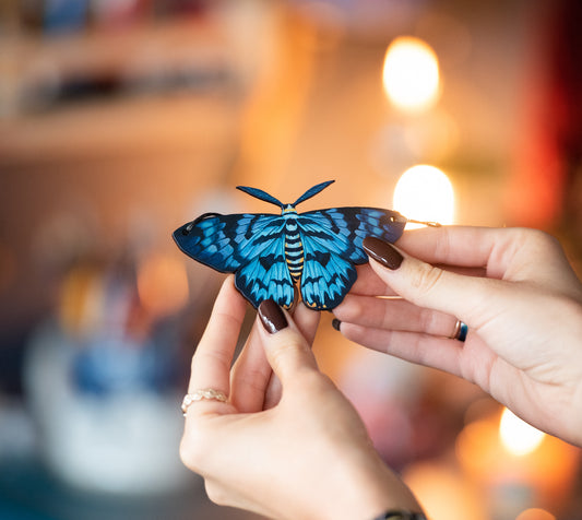 WHOLESALE - BLUE MOTH DECORATION - PACK OF 5