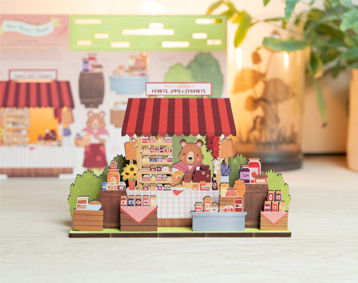 TINY FARMER'S MARKET - BEAR'S JAMS & JELLIES DESK COMPANION