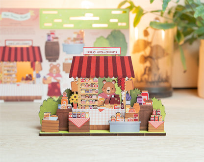 TINY FARMER'S MARKET - BEAR'S JAMS & JELLIES DESK COMPANION
