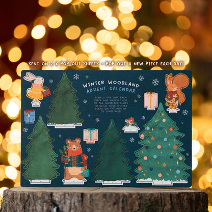 WINTER WOODLAND REUSABLE WOODEN ADVENT CALENDAR