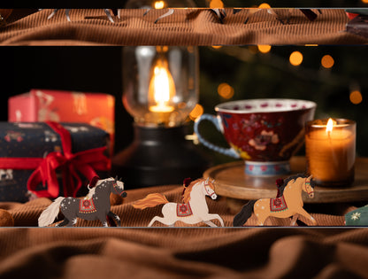 FOLK HORSES CHRISTMAS DECORATIONS