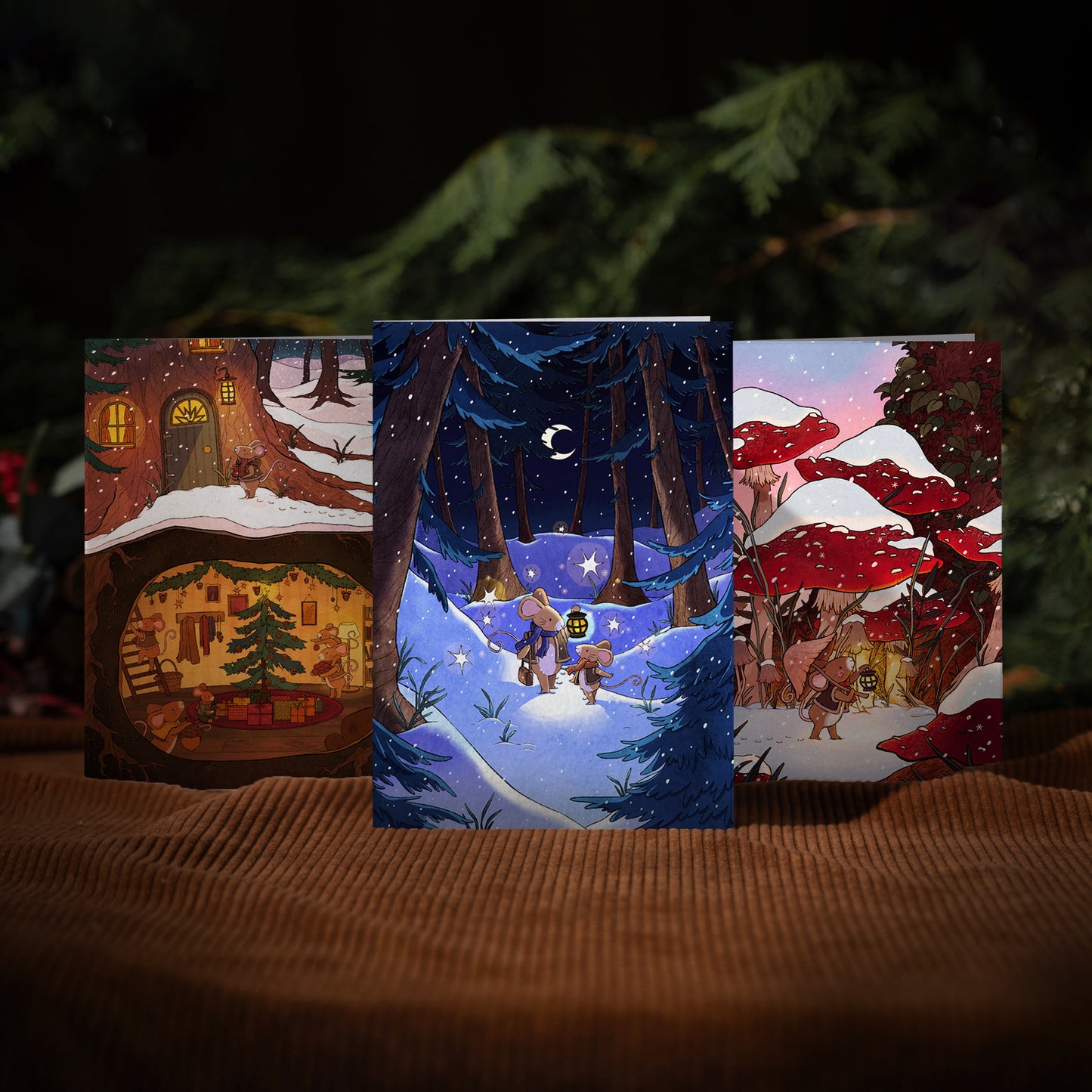 A COSY HOME UNDER THE EARTH CHRISTMAS CARD