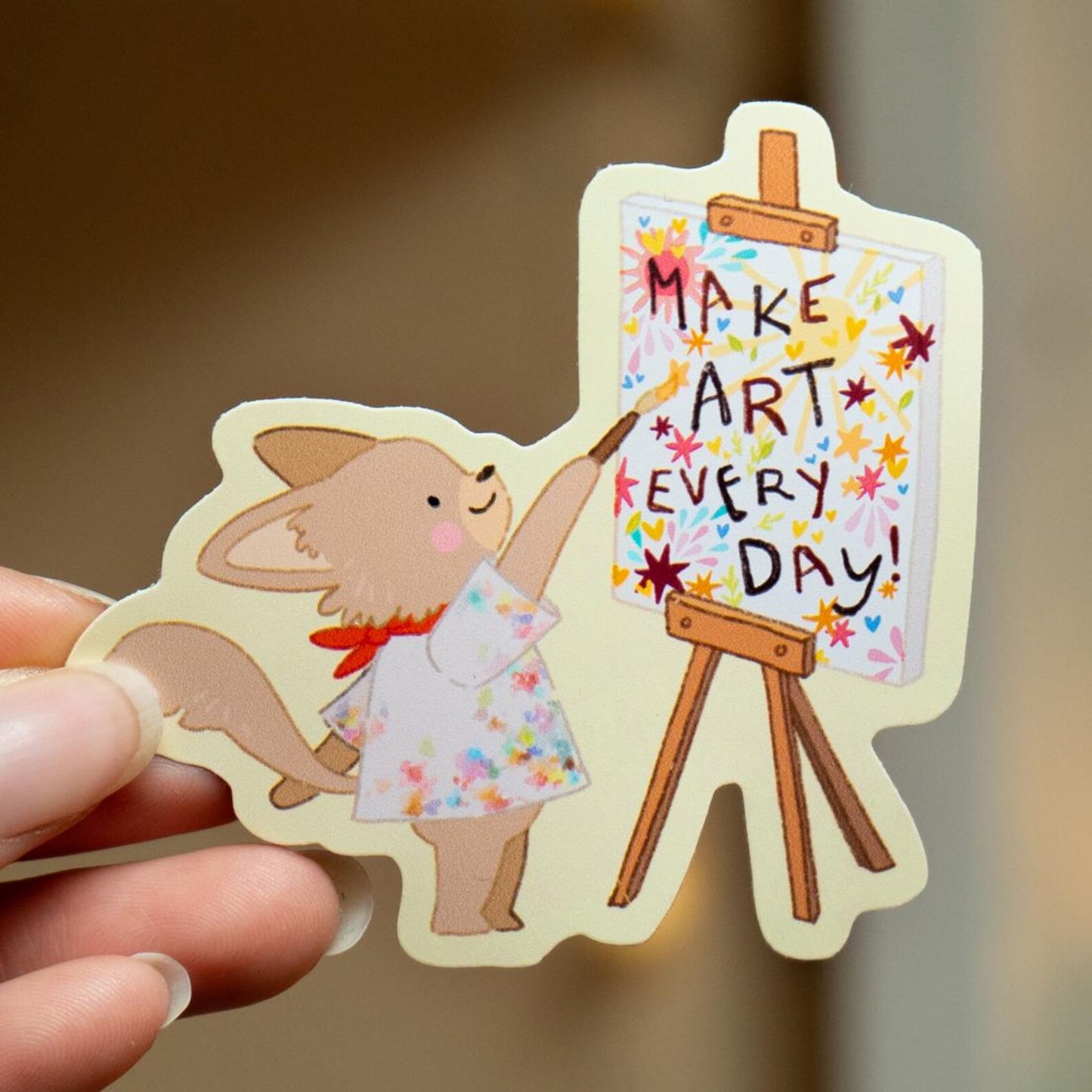 MAKE ART EVERYDAY DIE CUT STICKER
