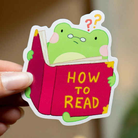 HOW TO READ CONFUSED FROG DIE CUT STICKER